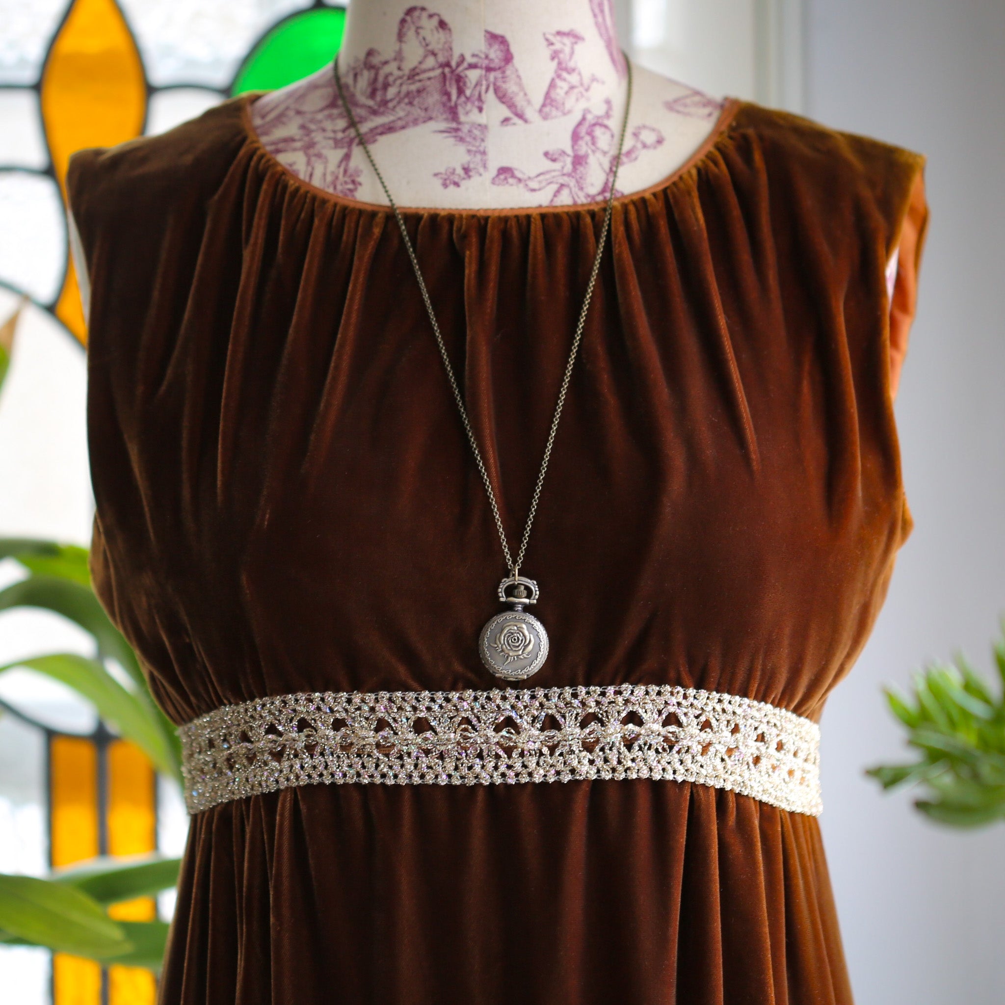 Rose Watch Necklace