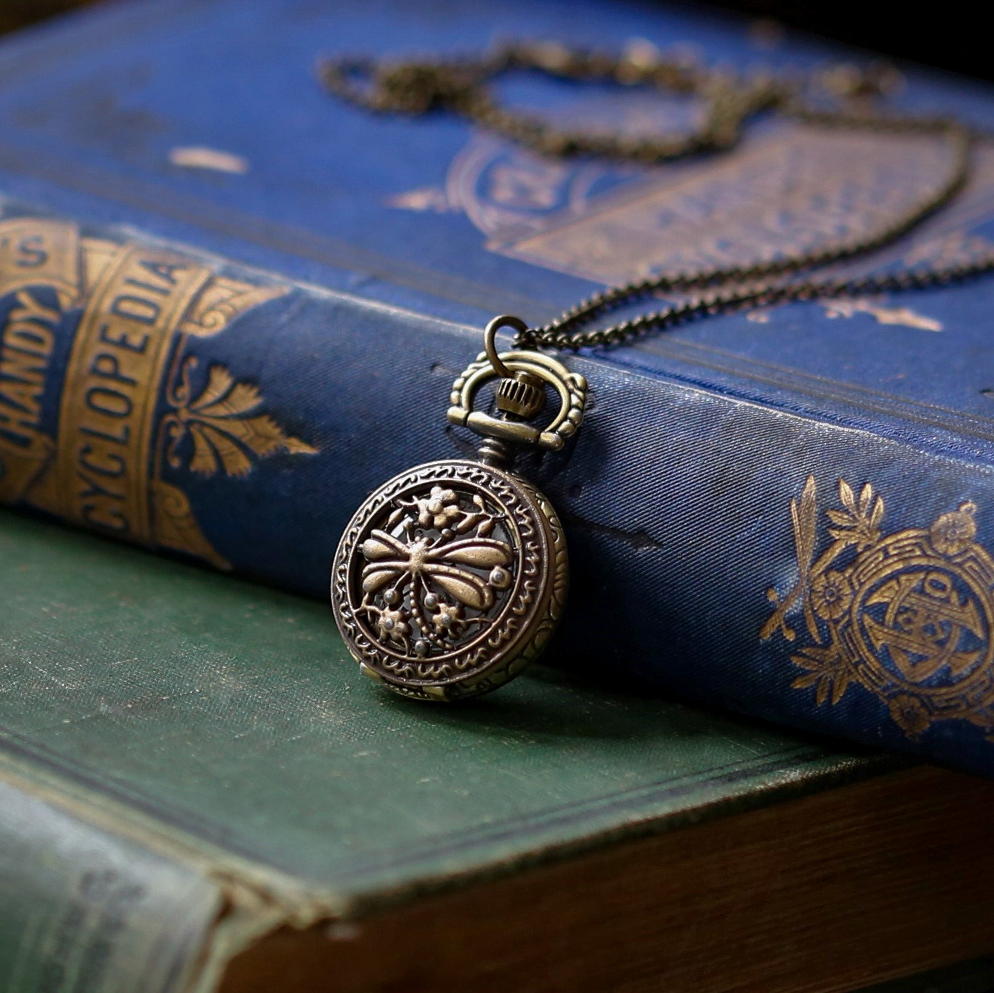 Watch Necklace Dragonfly