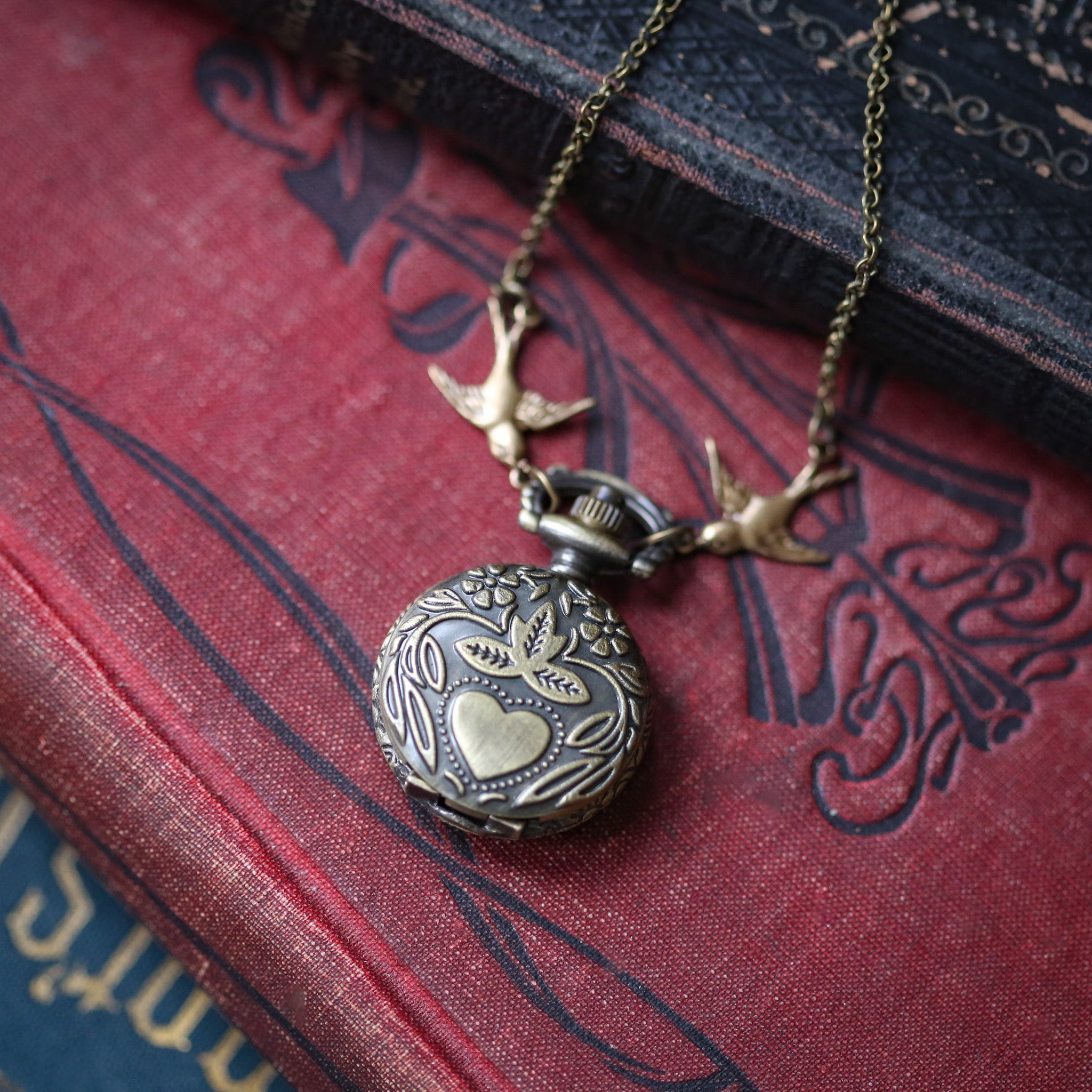 Heart Watch Pendant Necklace