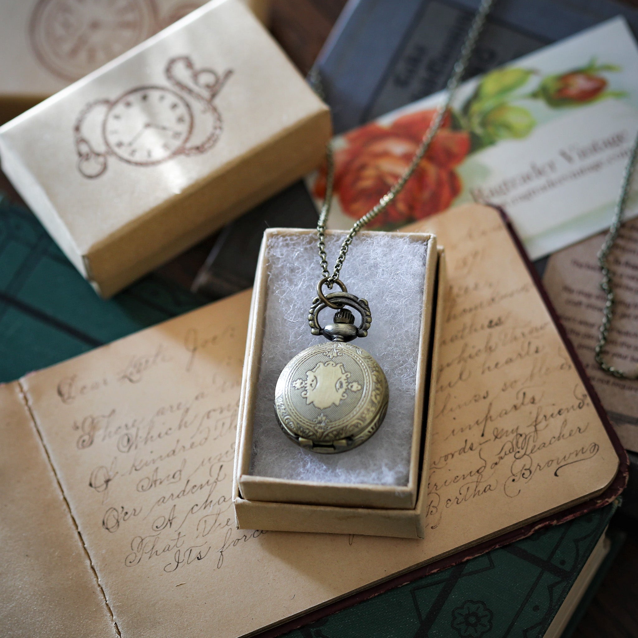 Pocket Watch Necklace Artemis