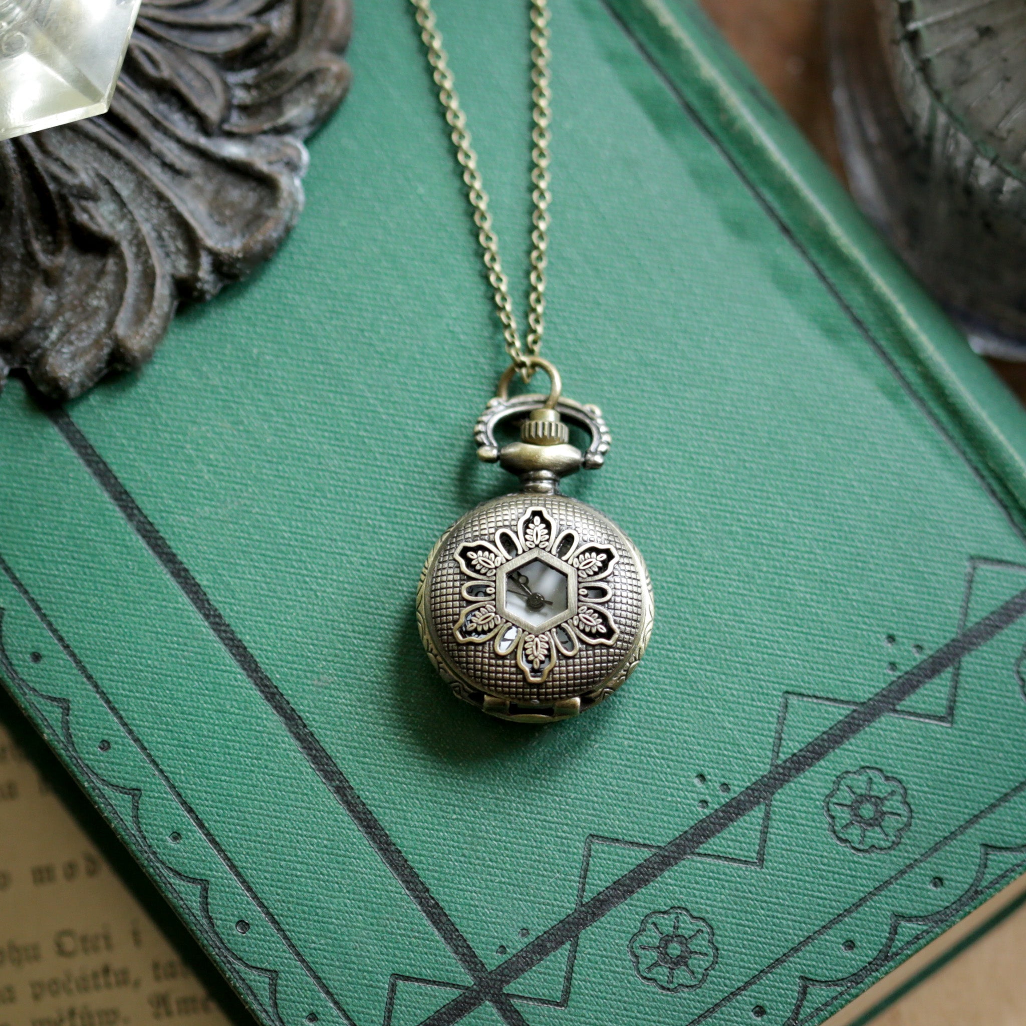 Winter Solstice Snowflake Watch Necklace