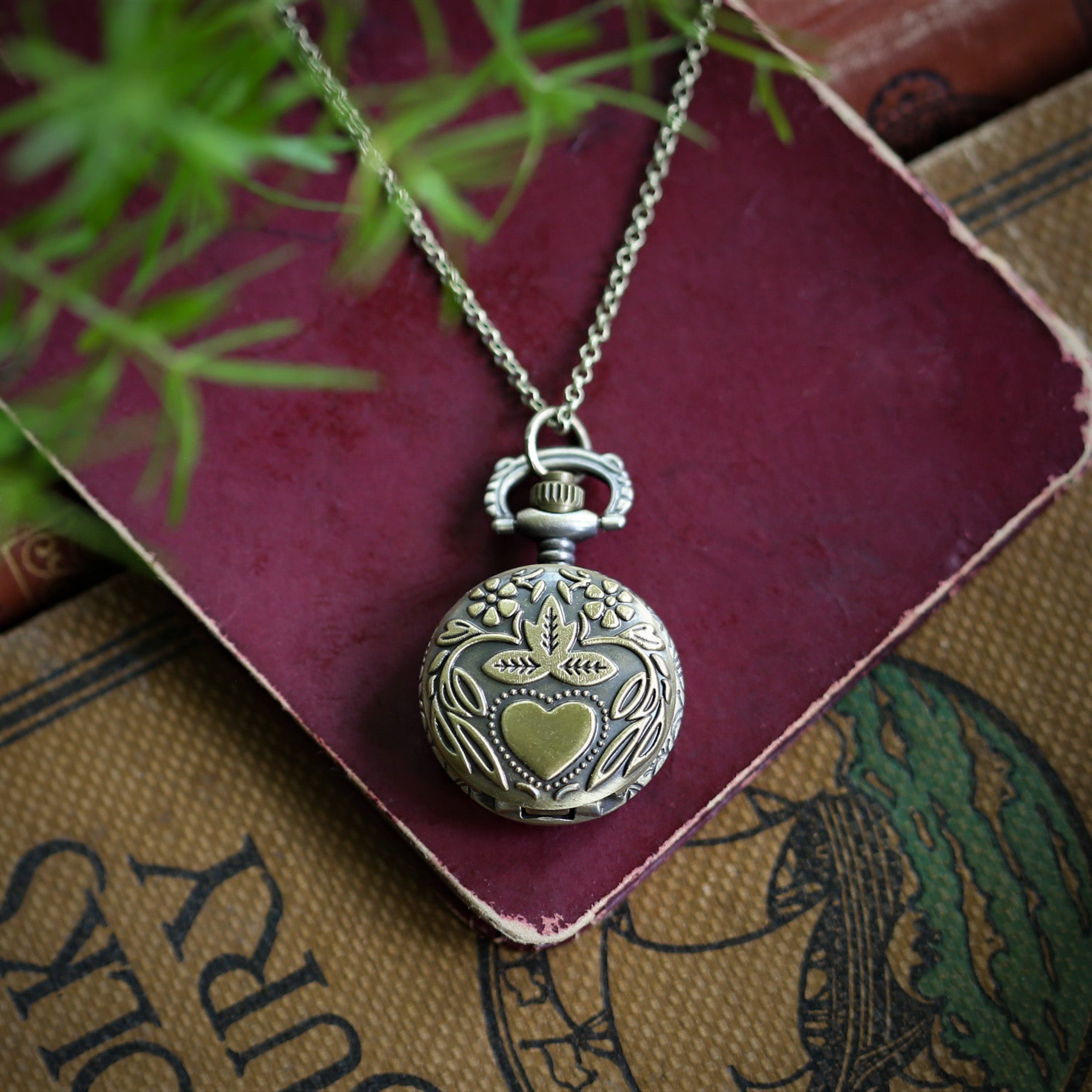 Heart Watch Pendant Necklace