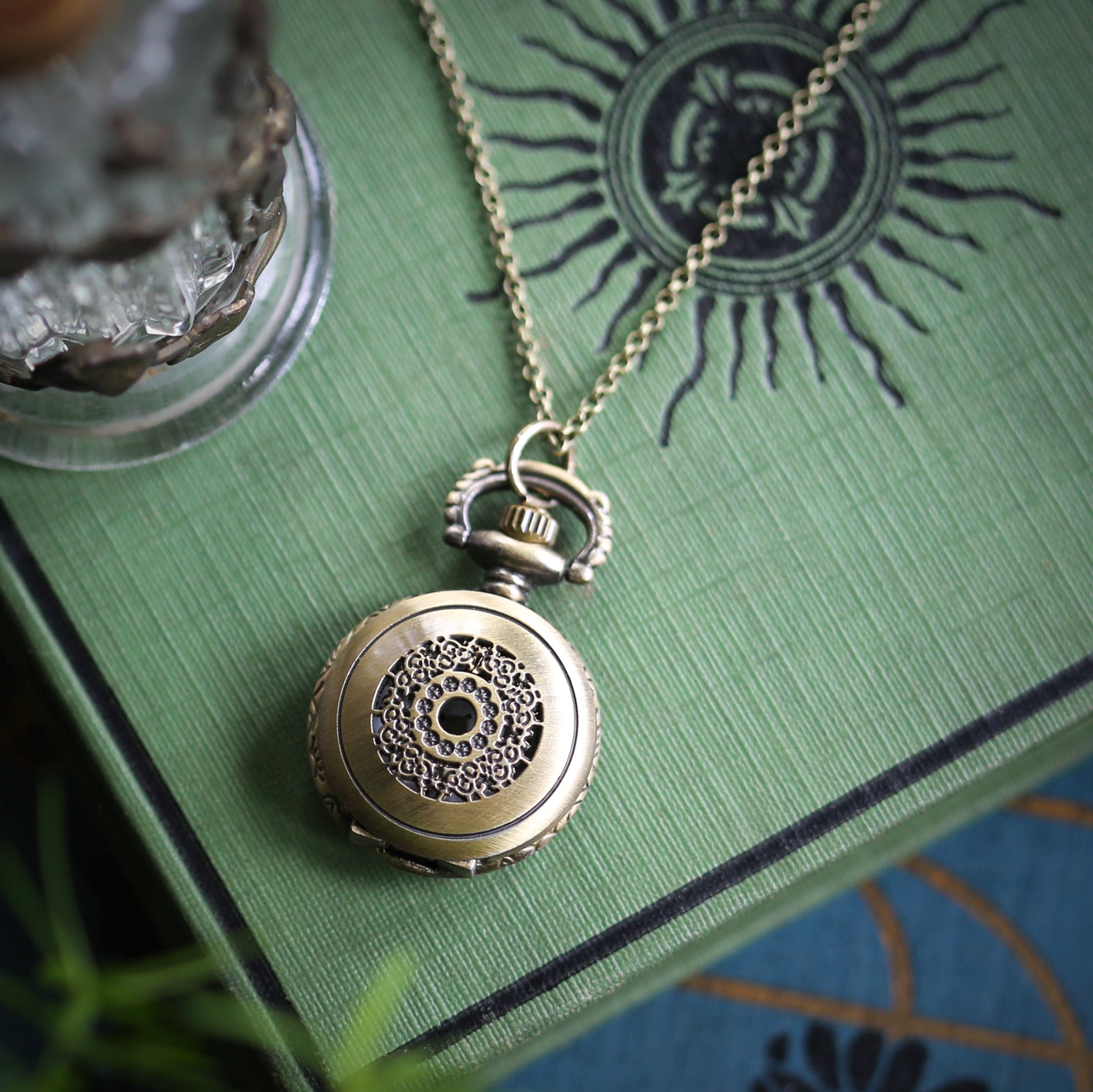 Celestial Pocket Watch Necklace