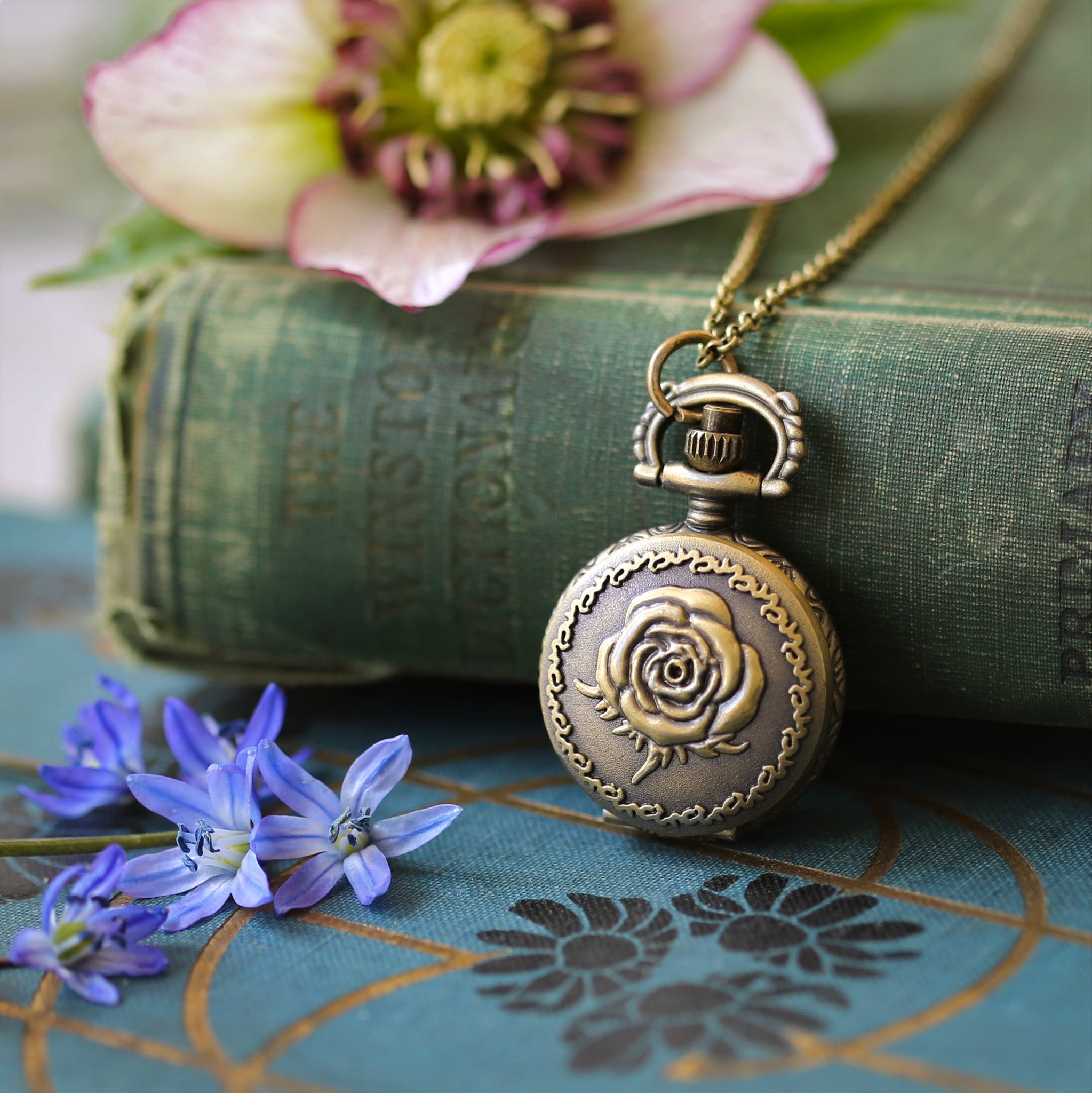 Rose Watch Necklace
