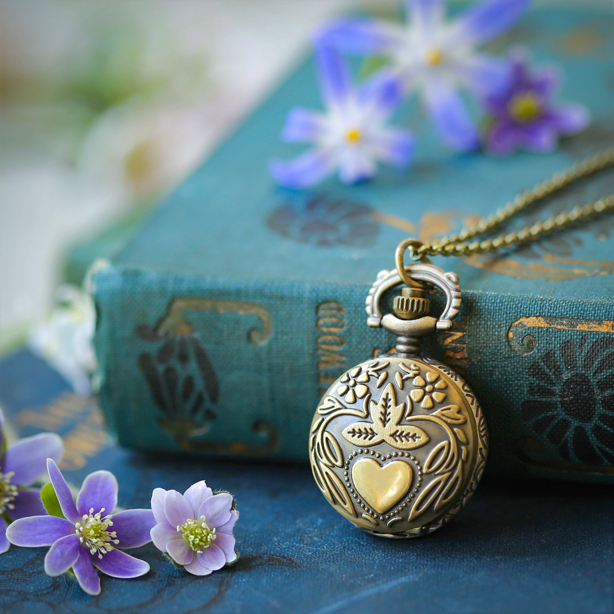 Heart Watch Pendant Necklace