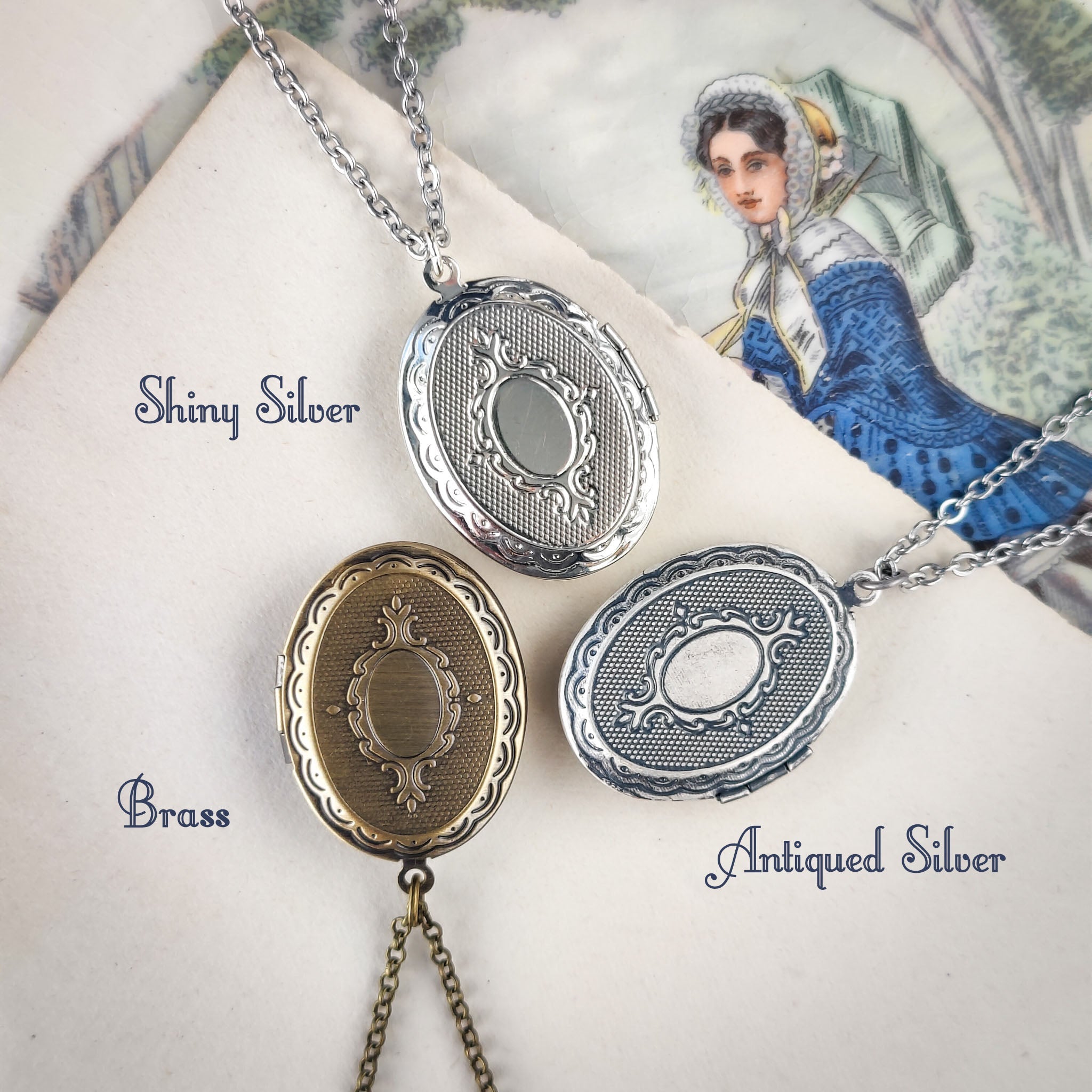 Gothic Raven Locket Necklace