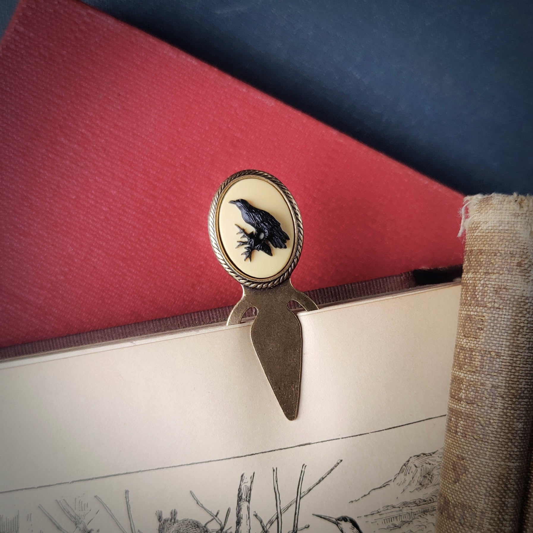 Raven Cameo Bookmark