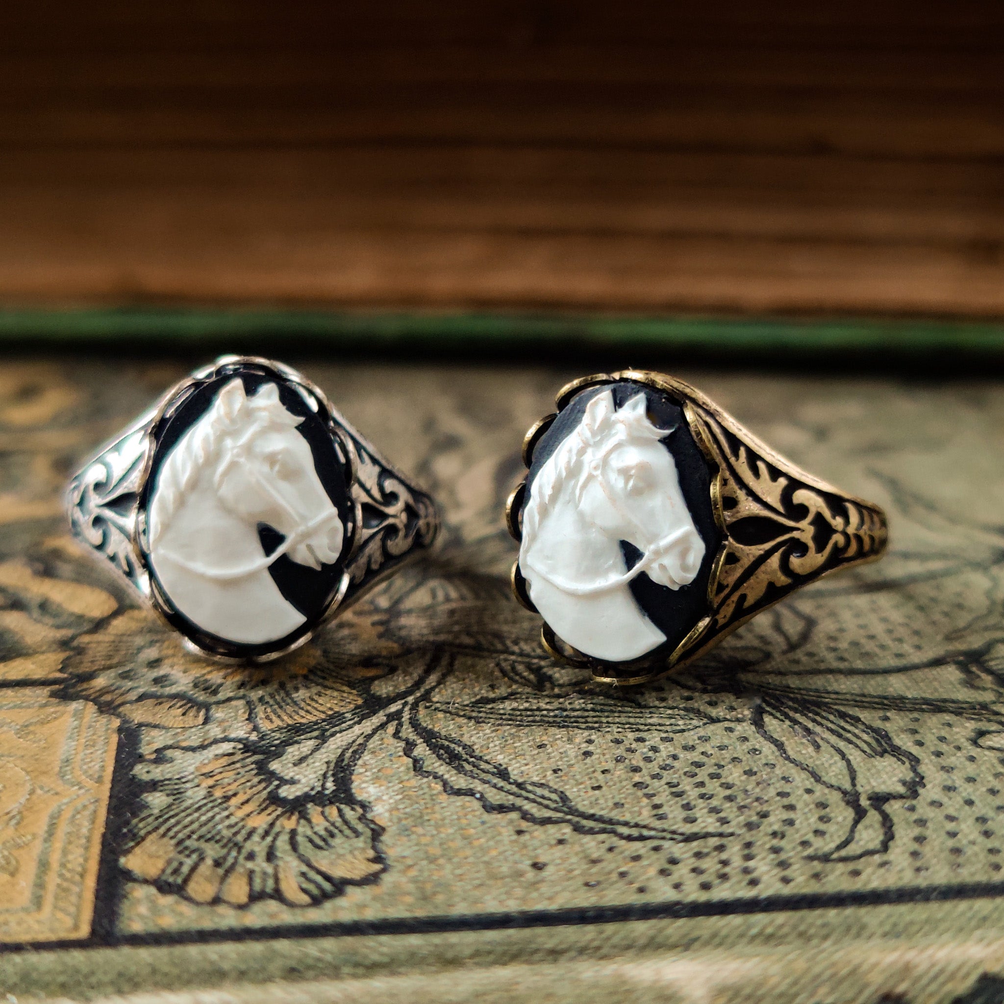 Horse Cameo Ring
