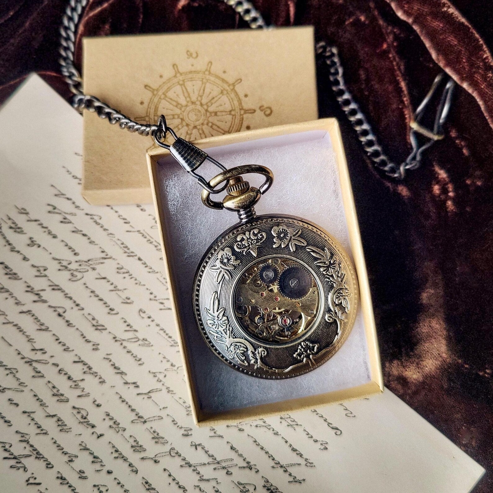 Koi Mechanical Pocket Watch