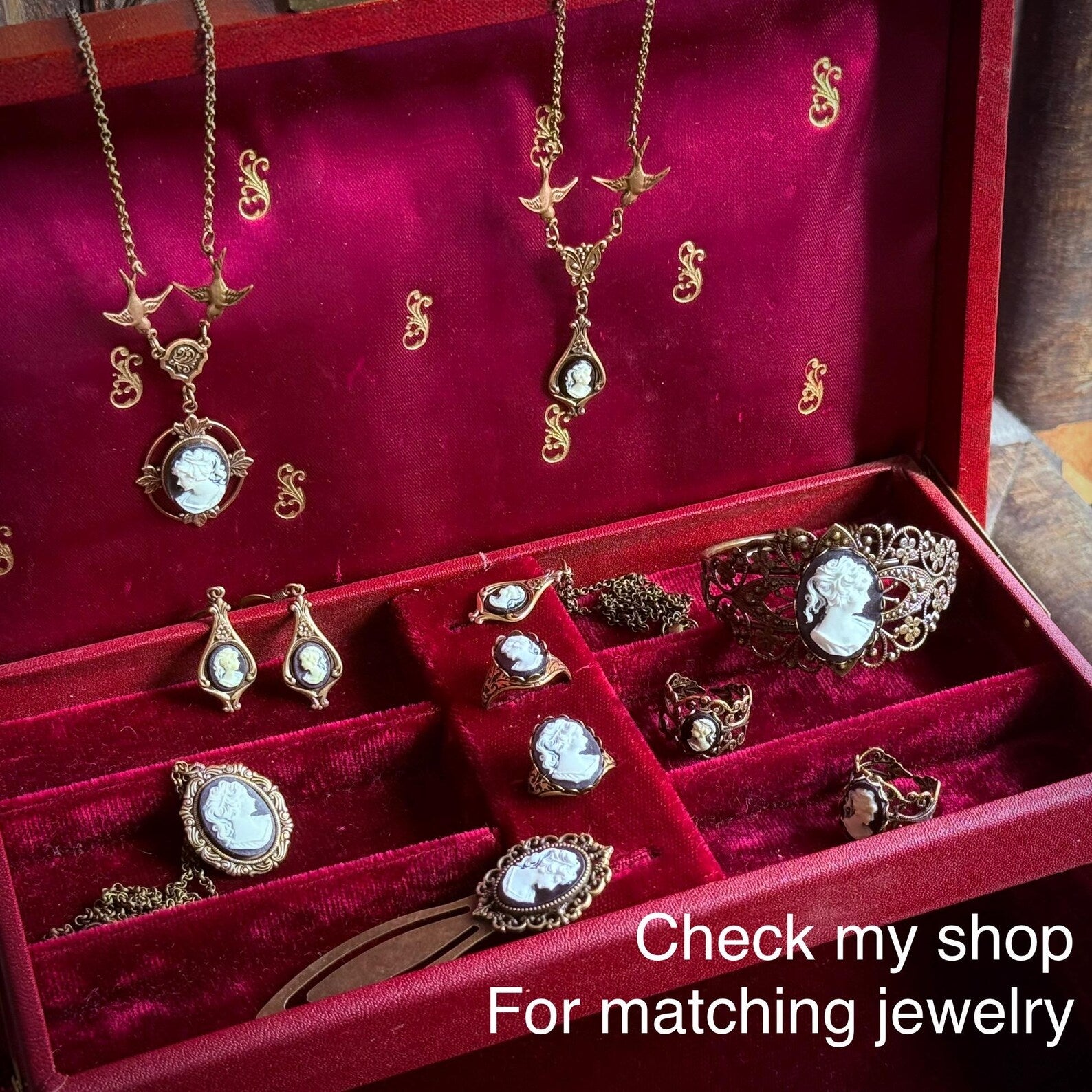 Lady Cameo Filigree Bookmarks