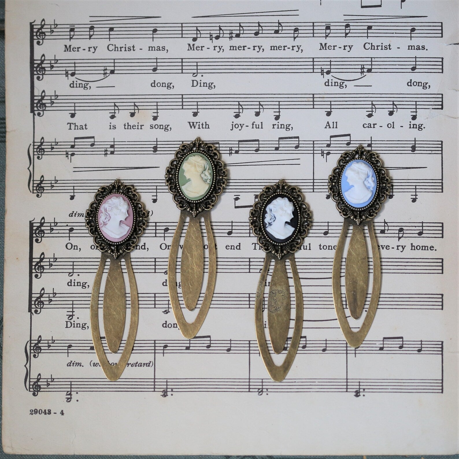 Lady Cameo Filigree Bookmarks