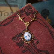 Victorian Lady Cameo Necklace - Choose Color and Metal