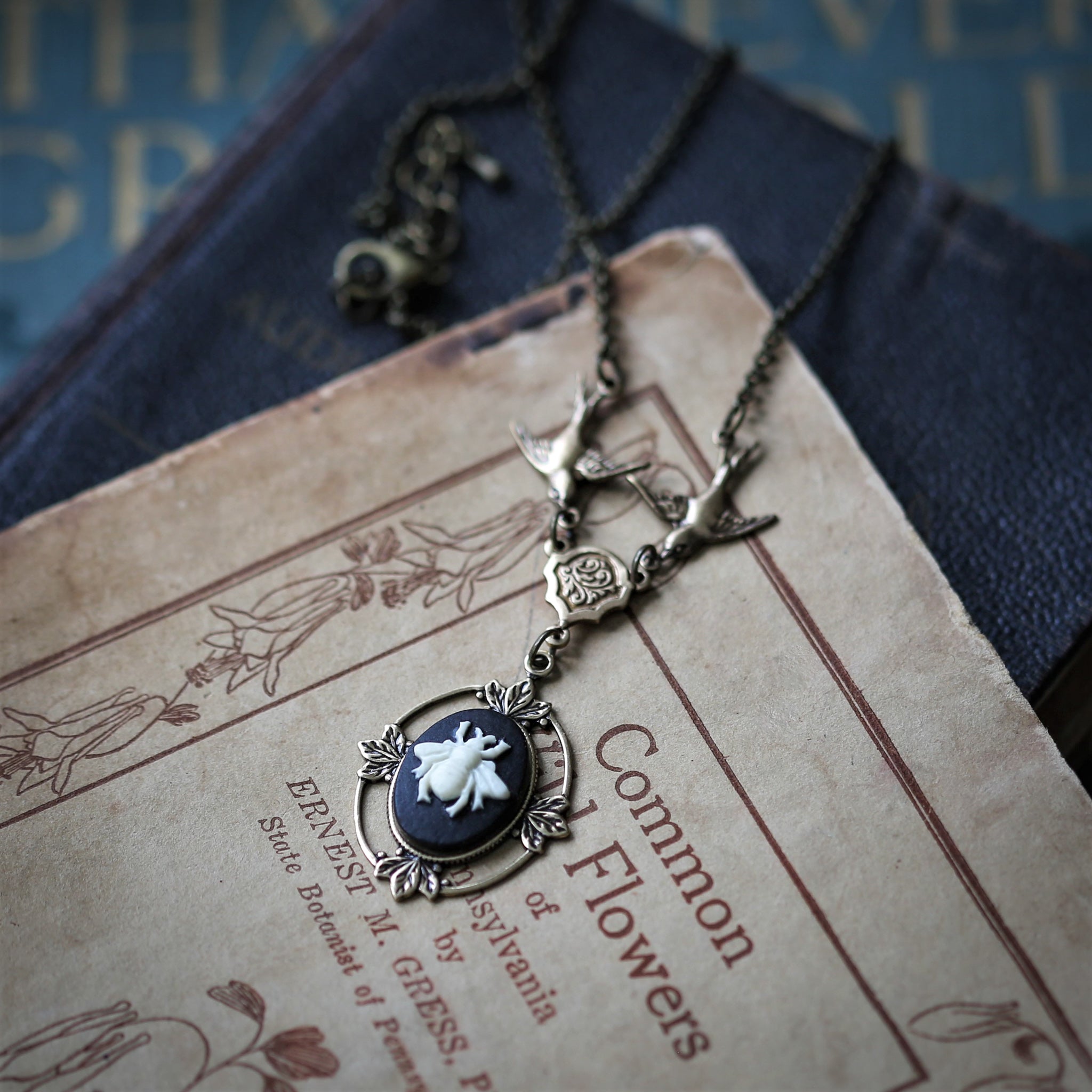Cameo Necklaces with Birds