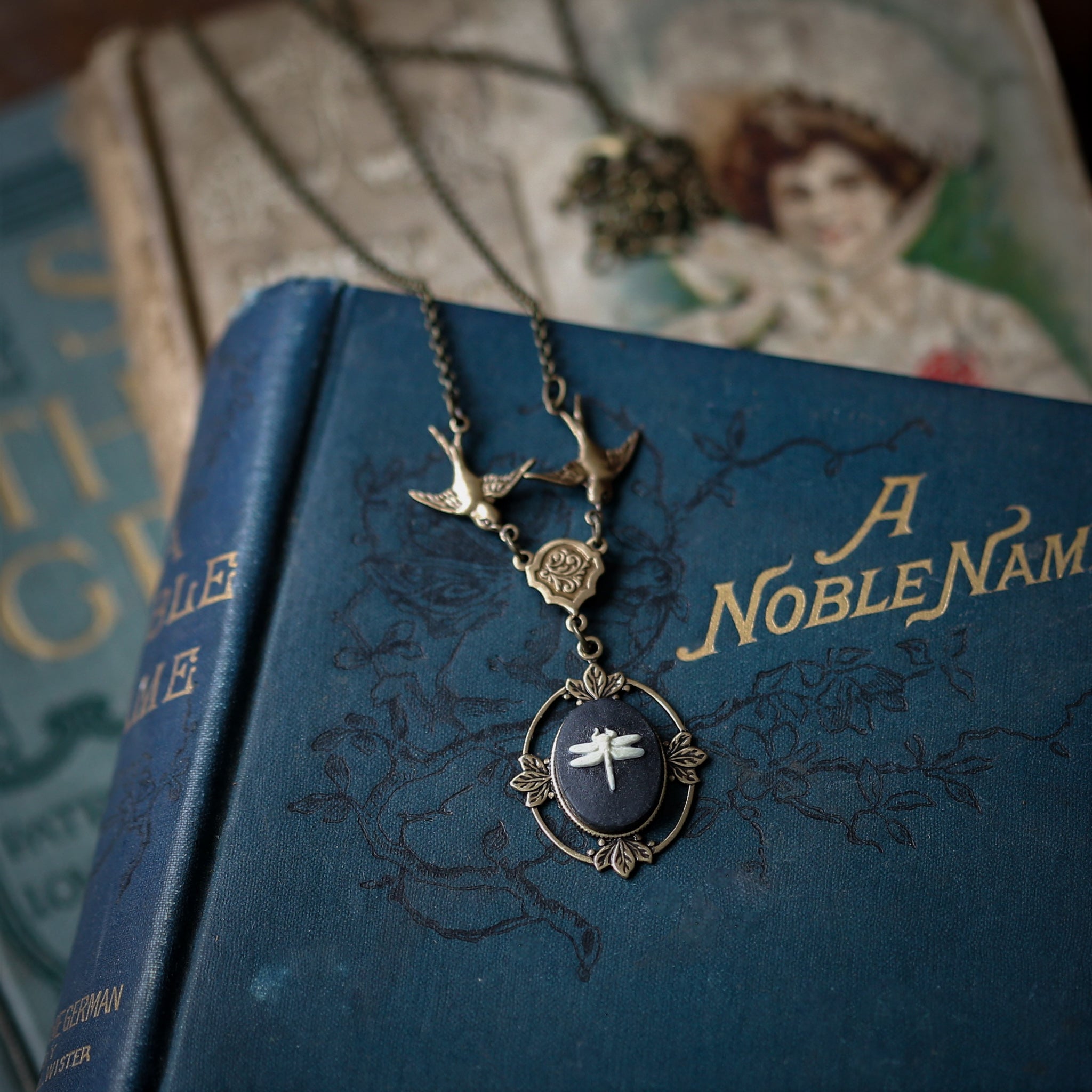 Cameo Necklaces with Birds