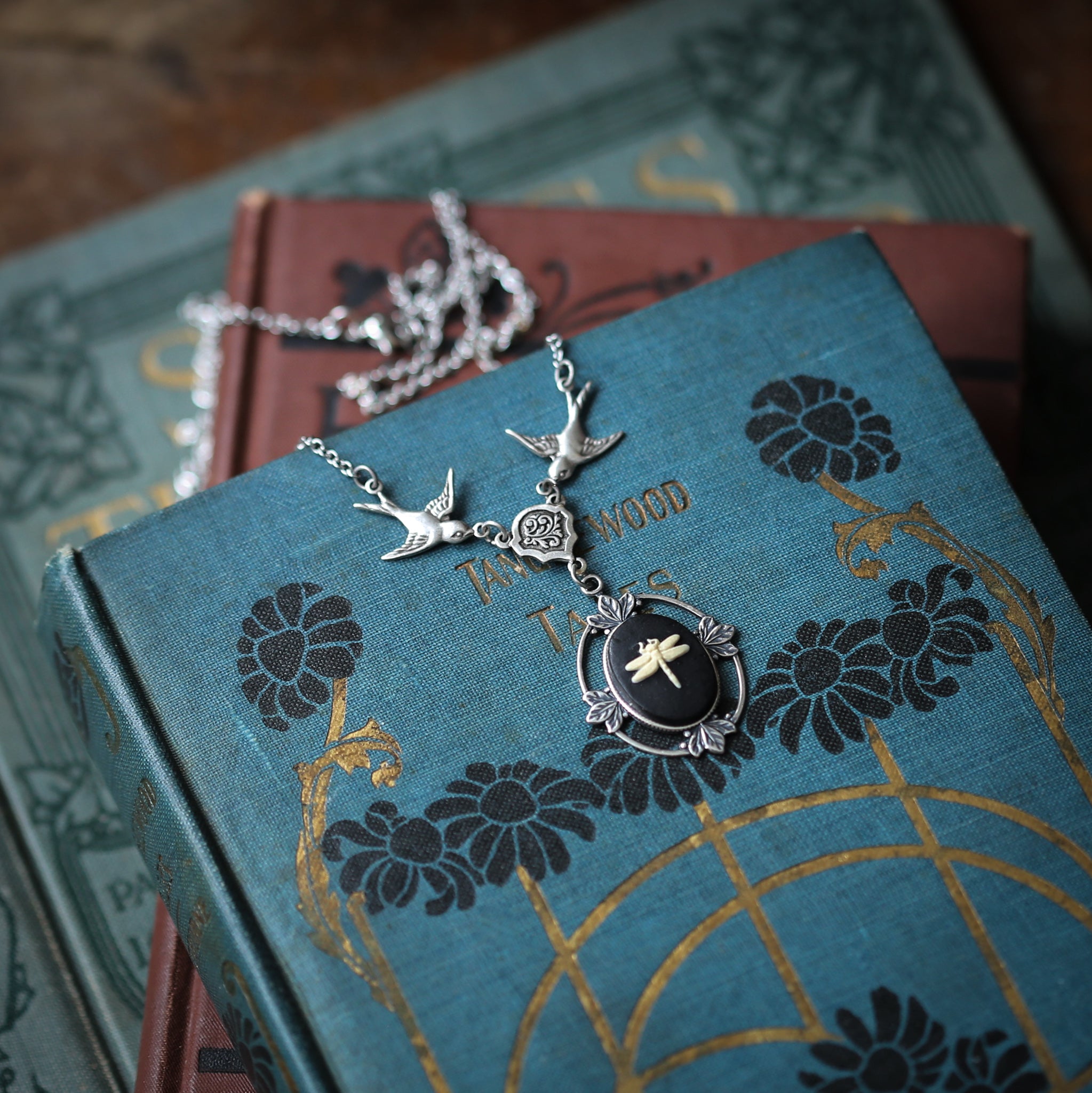 Cameo Necklaces with Birds