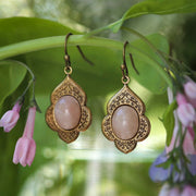 Vintage Style Moroccan Semi-Precious Stone and Shell Earrings