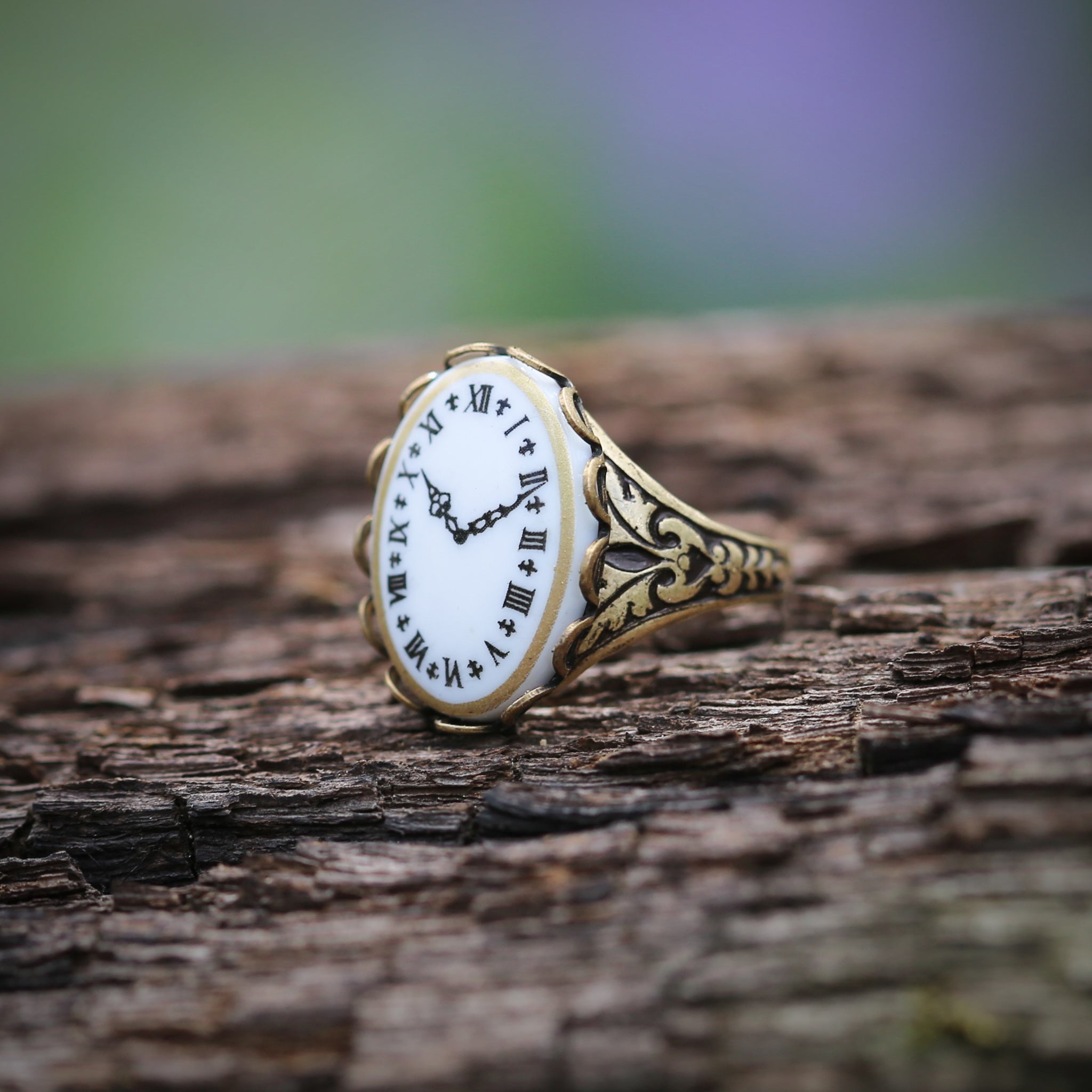 Vintage Clock Face Ring