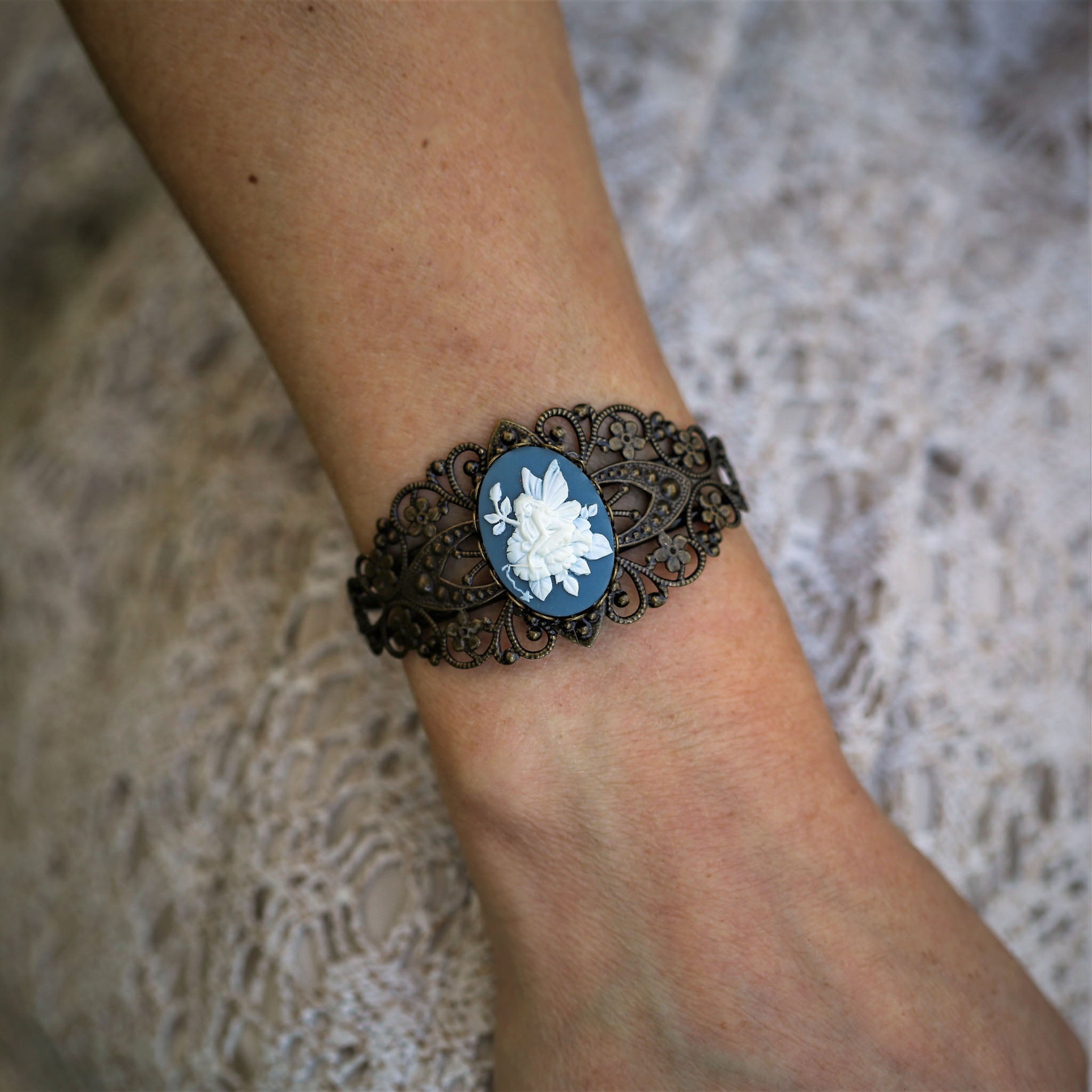 Fairy Cameo Cuff Bracelet