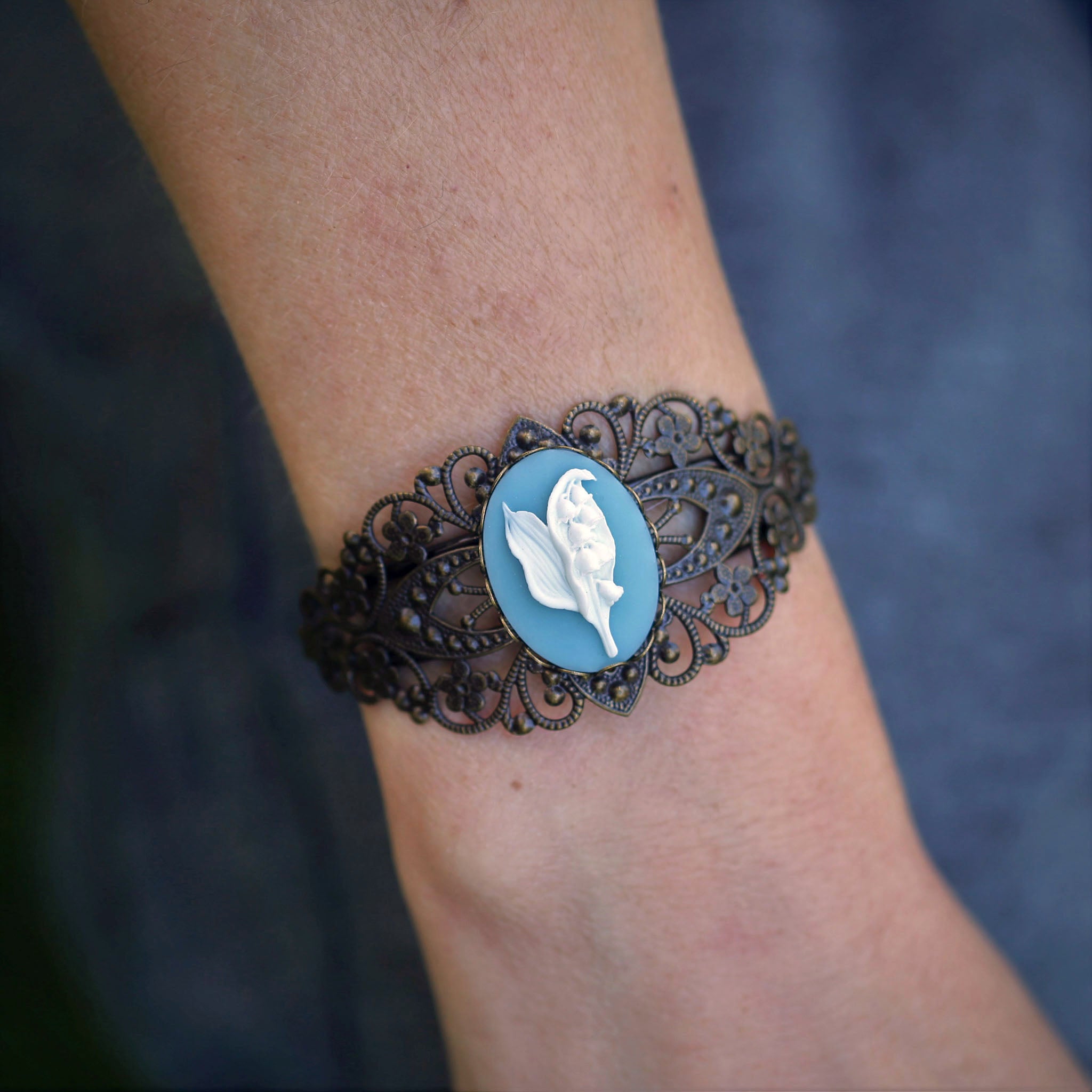Lily of the Valley Cuff Bracelet