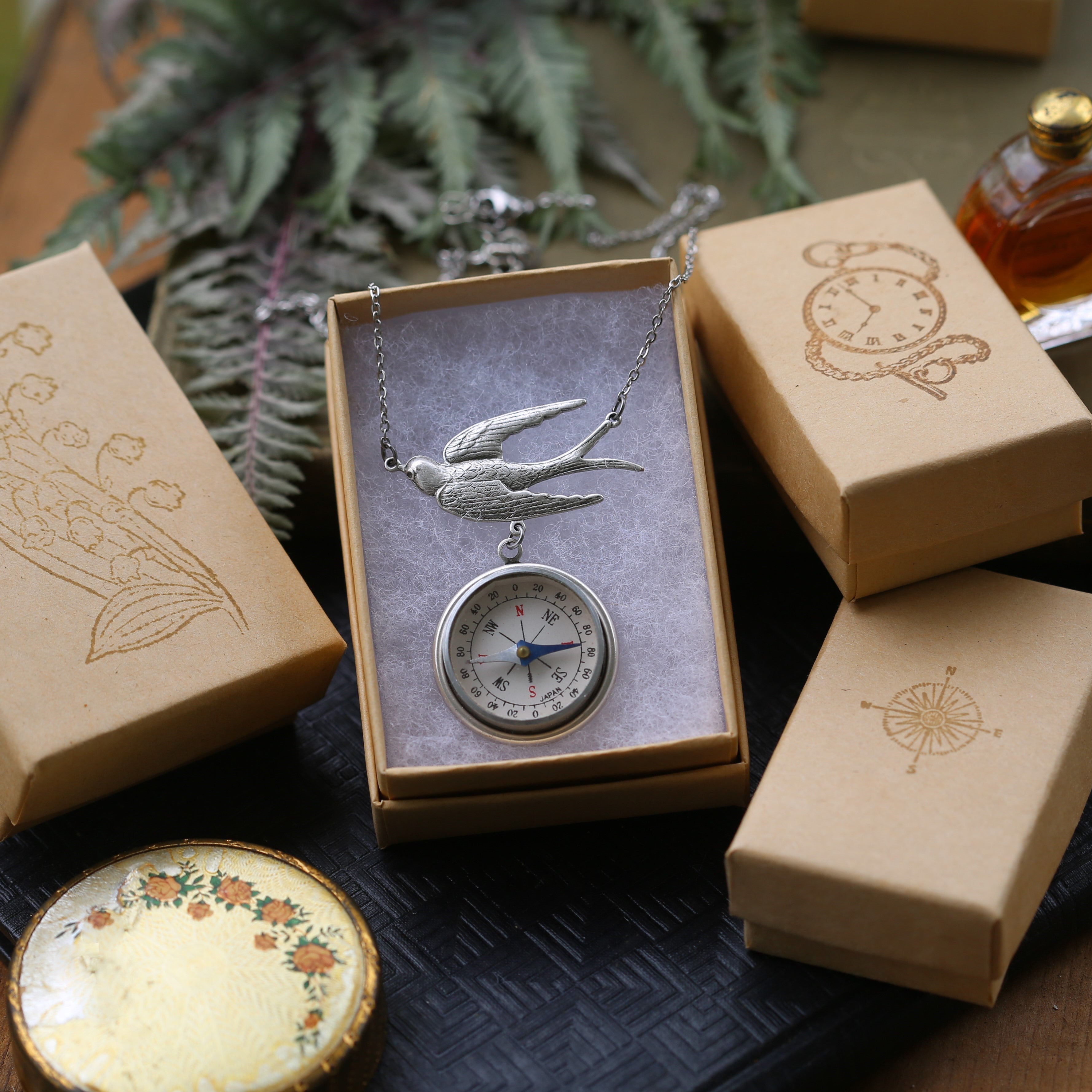 Bird Compass Necklace