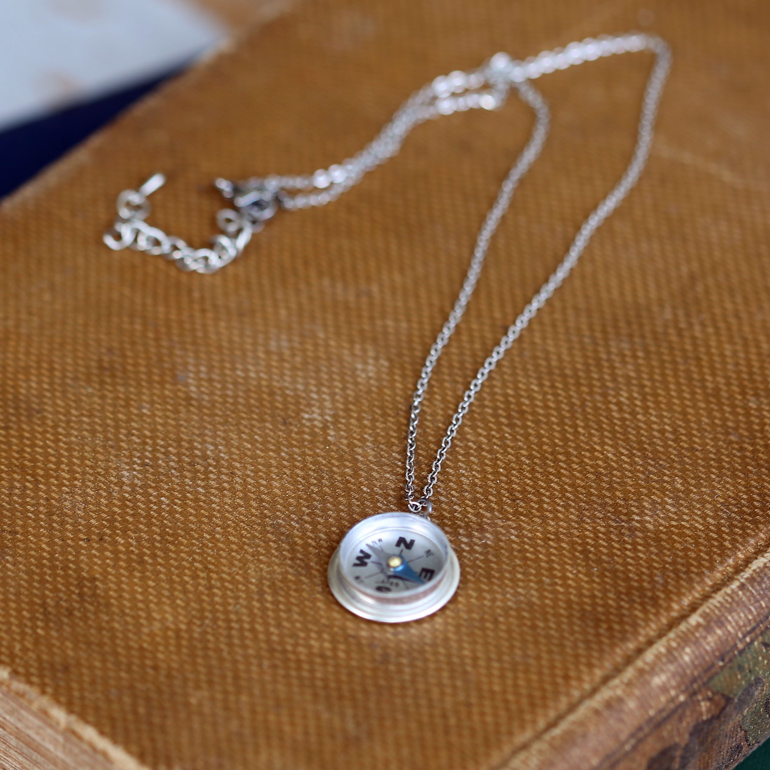 Silver Filigree Compass Necklace