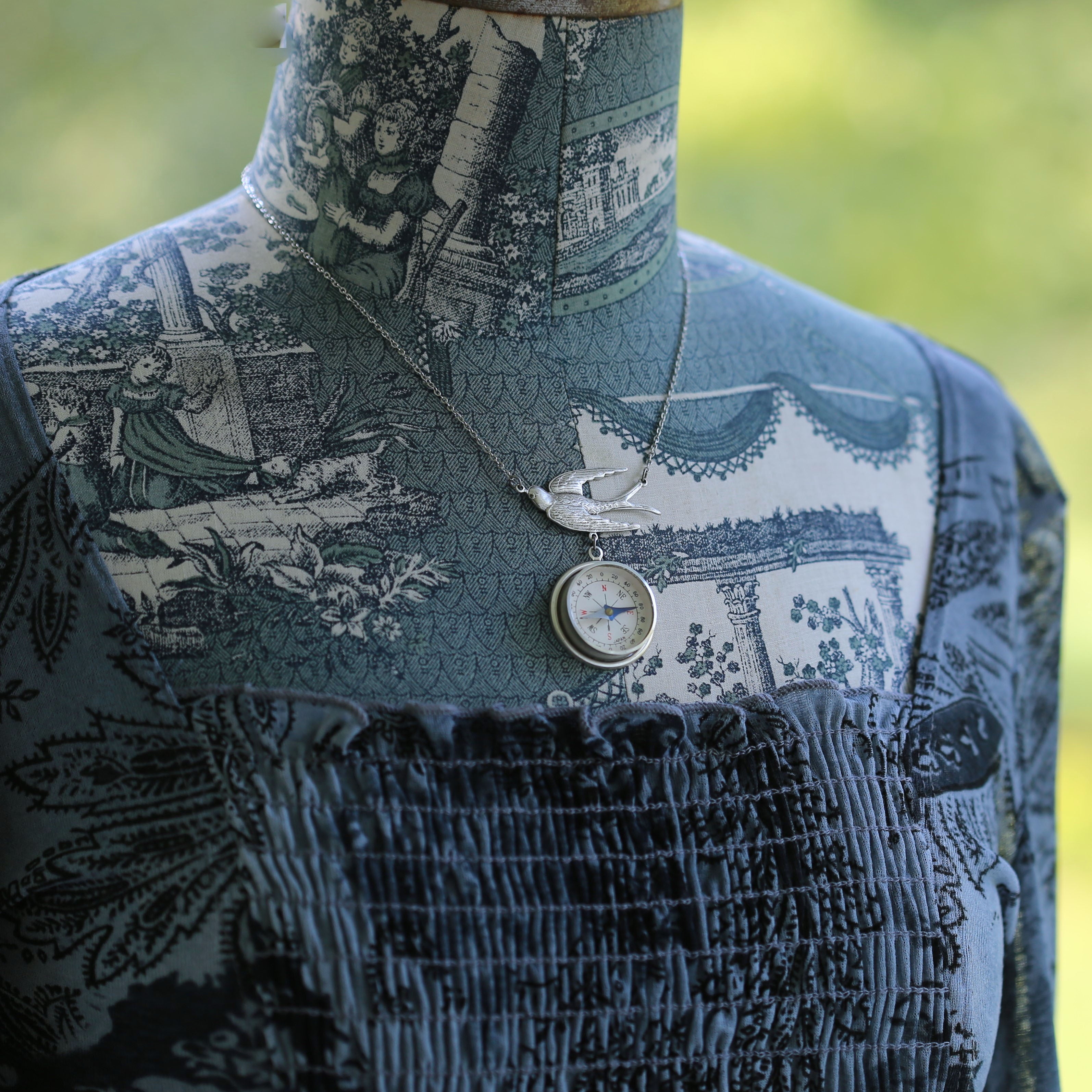 Bird Compass Necklace