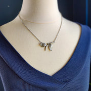Vintage Rose Thorn Necklace in Antiqued Brass or Silver
