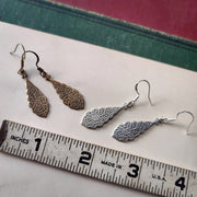 The Medieval Garden Earrings in Antiqued Silver or Brass