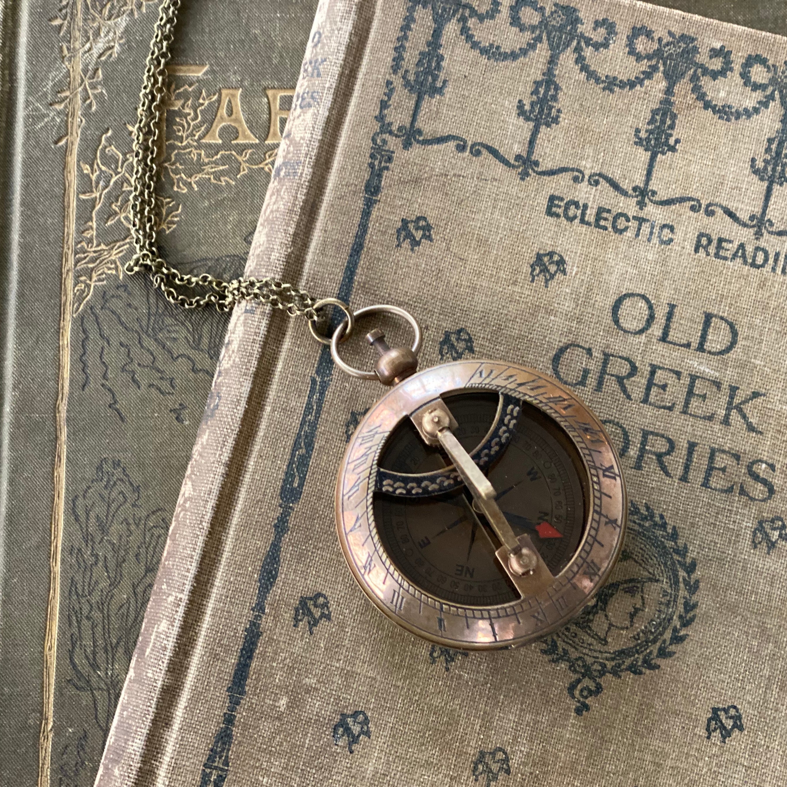 Combination Sundial and Compass