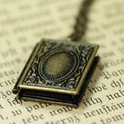 Book Locket Pendant Necklace