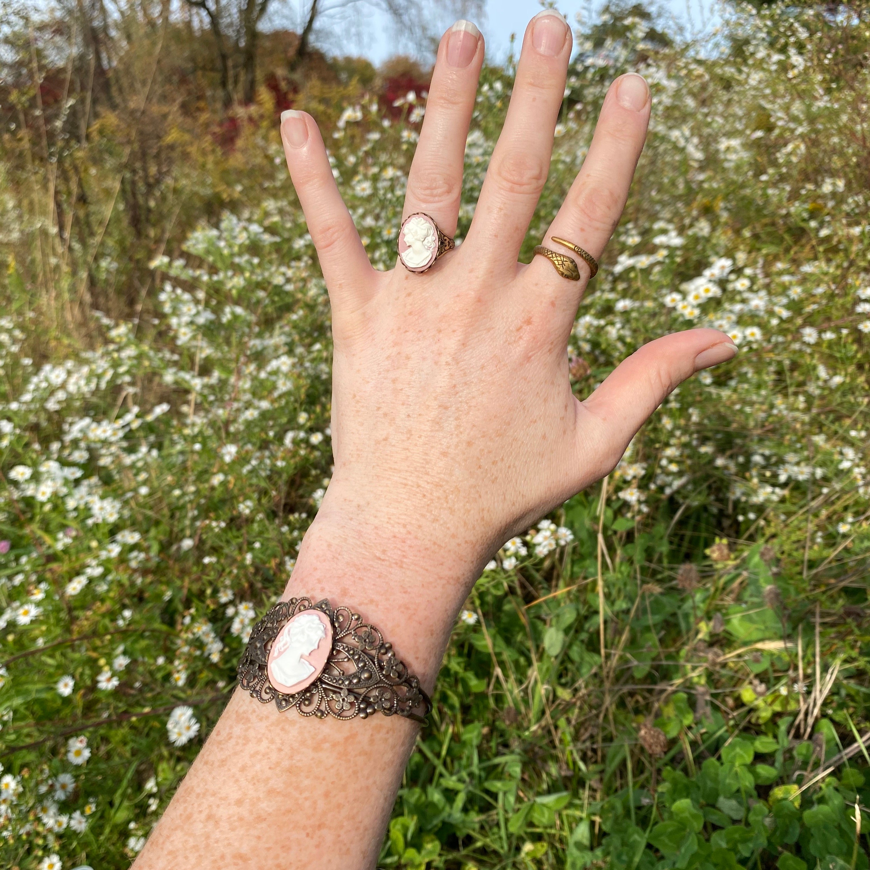Lady Cameo Cuff Bracelet