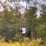 Victorian Lady Cameo Necklace- Pick Color