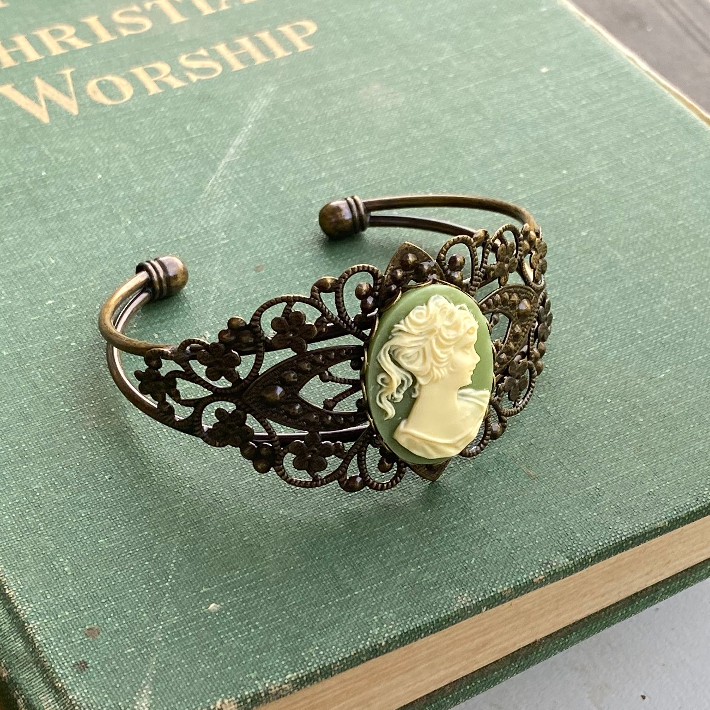 Lady Cameo Cuff Bracelet