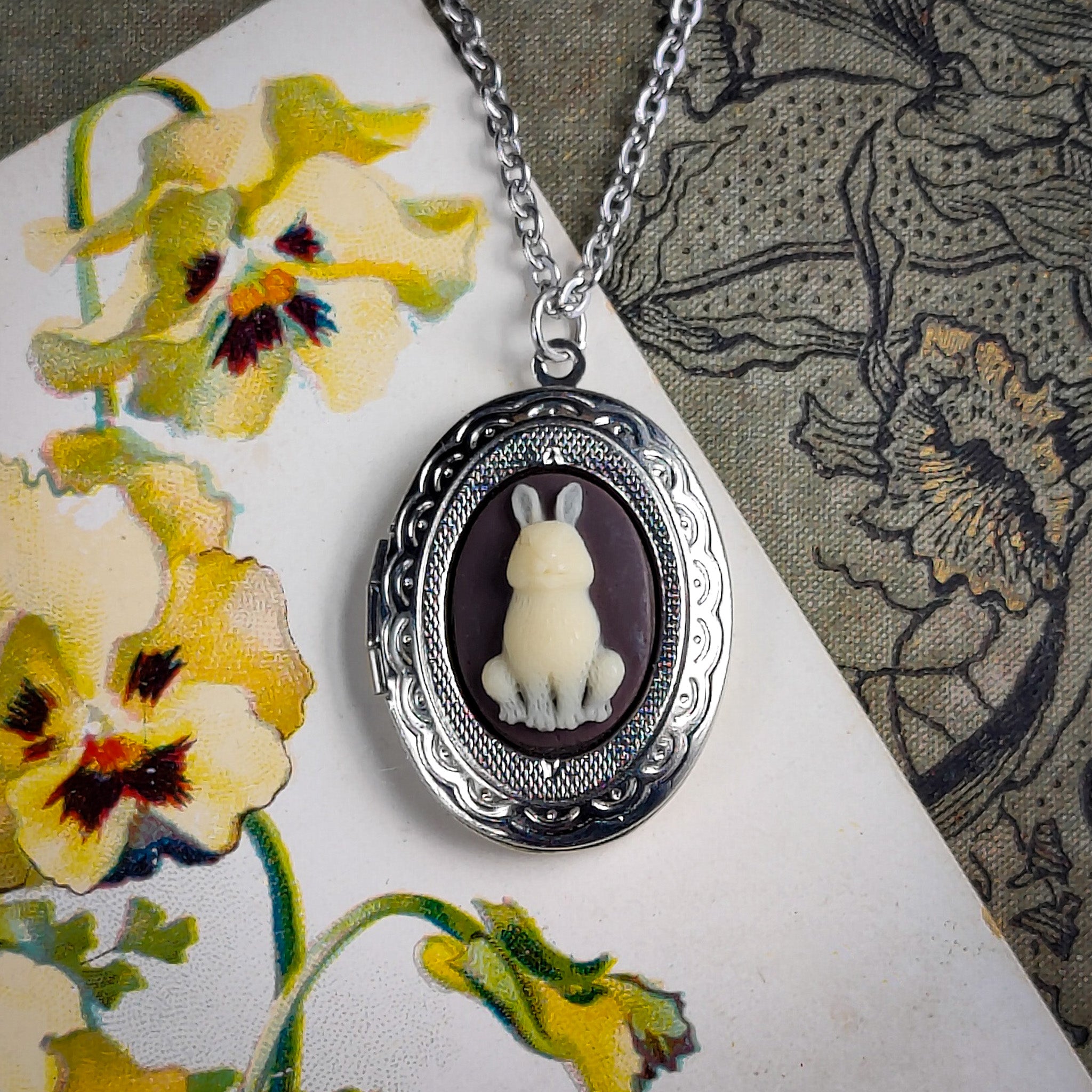 Victorian Lady Cameo Necklace- Pick Color