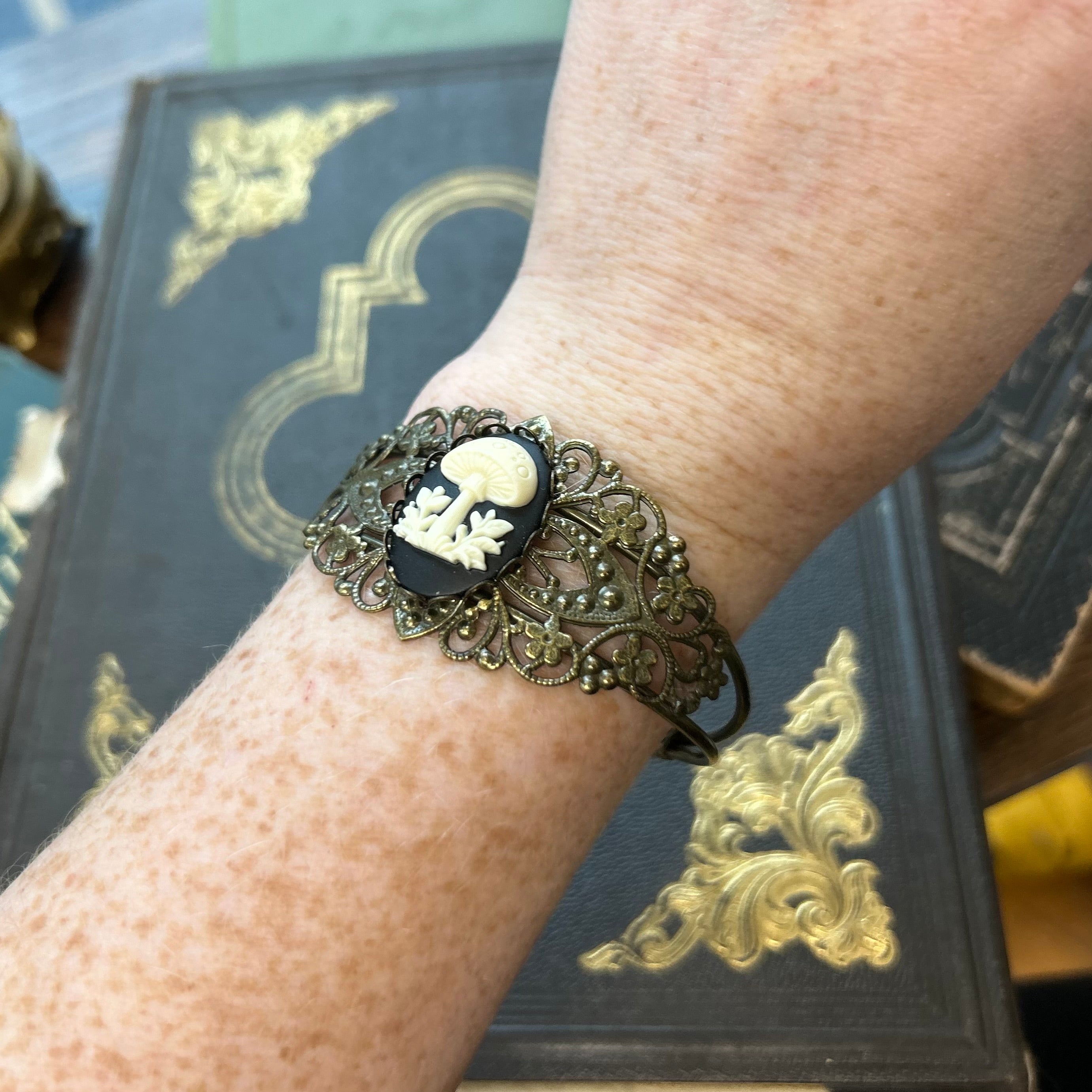 Mushroom Cameo Bracelet