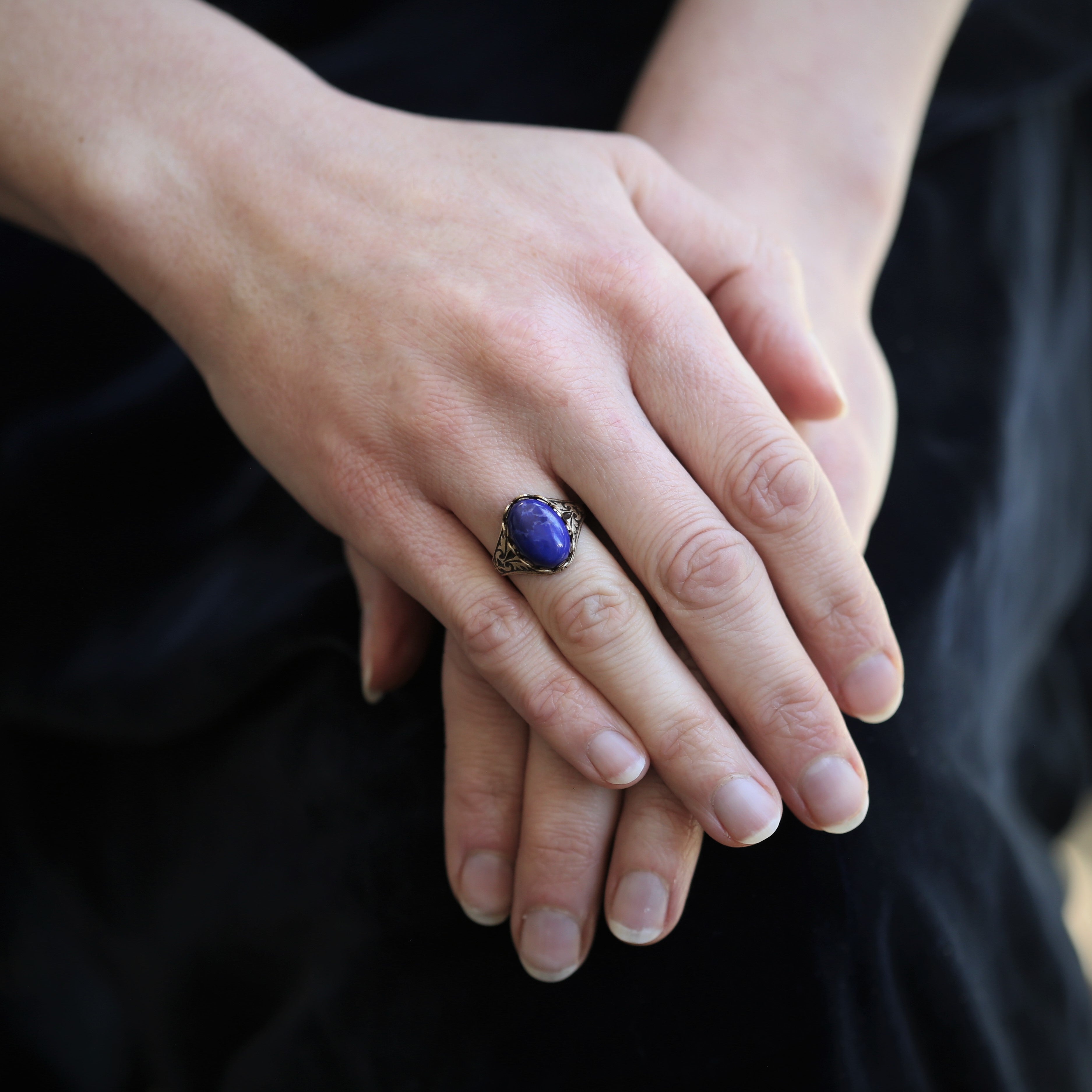 Blue Stone Adjustable Rings