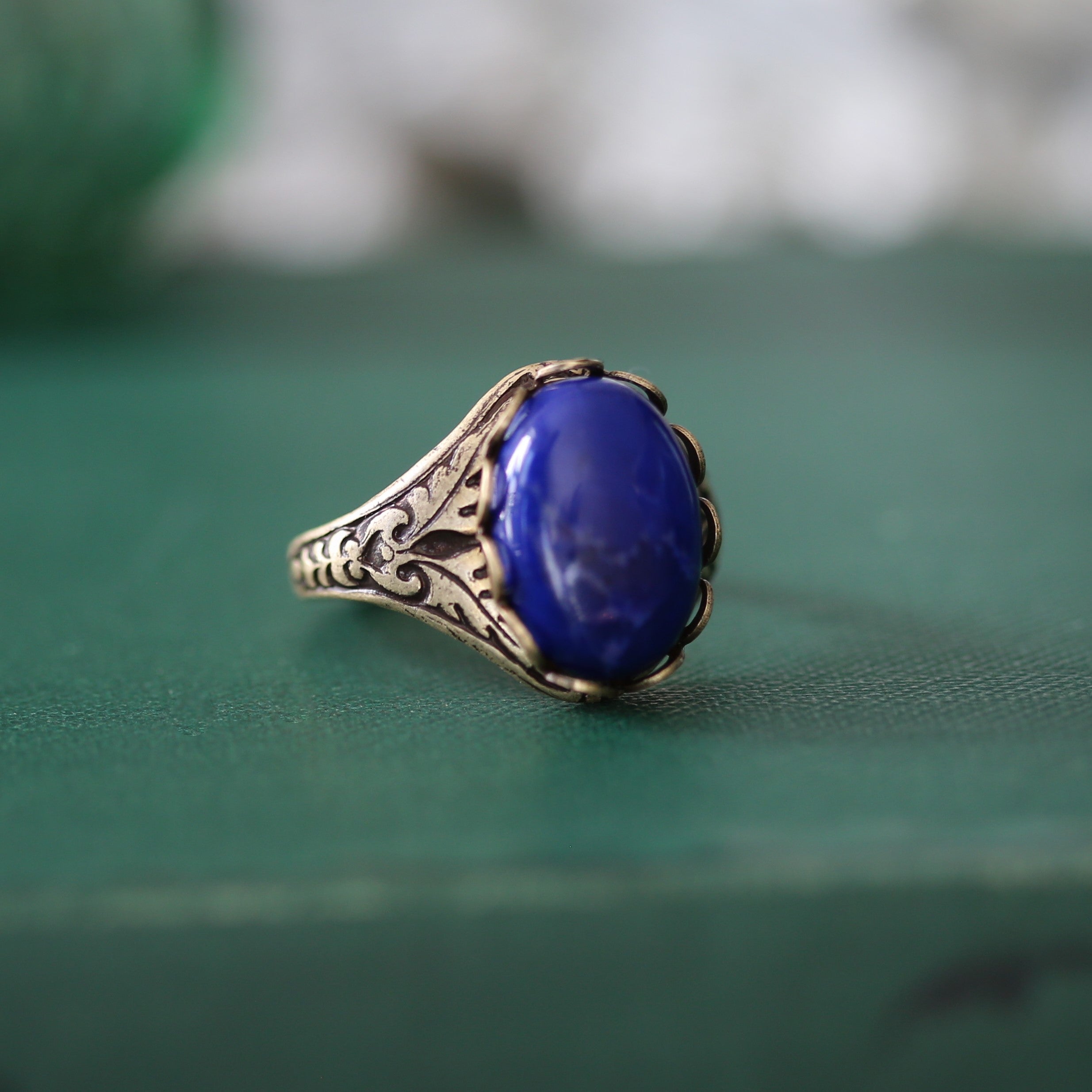 Blue Stone Adjustable Rings