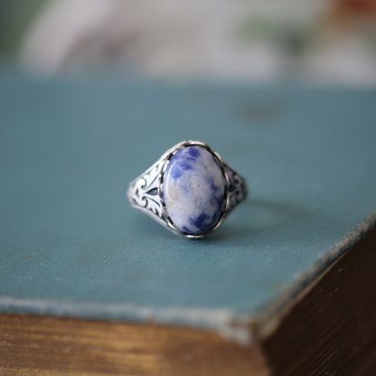 Blue Stone Adjustable Rings