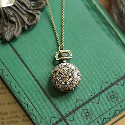 Watch Necklace Owl