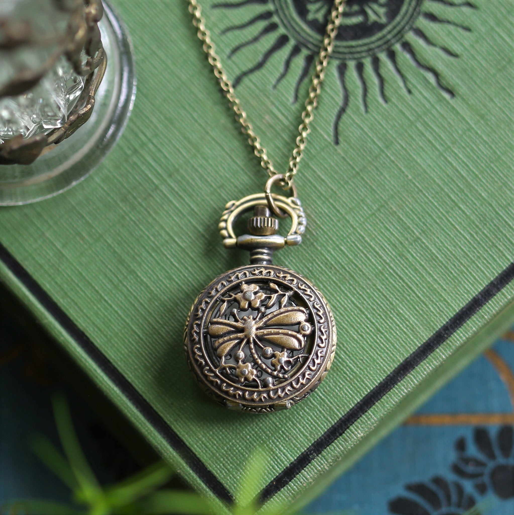 Watch Necklace Dragonfly