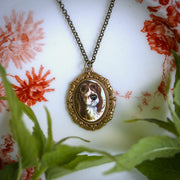 Vintage Dog Cameo Necklace in Antiqued Silver or Brass - Choose a Canine