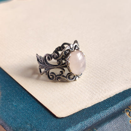 Rose Quartz Adjustable Ring