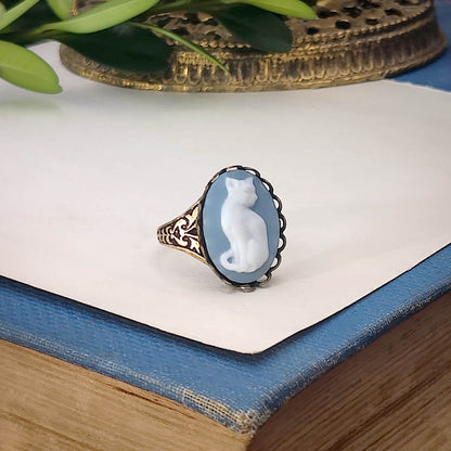 Cat Cameo Ring