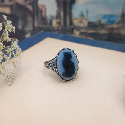 Cat Cameo Ring