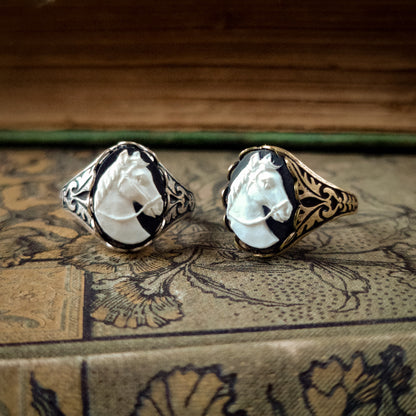 Horse Cameo Ring