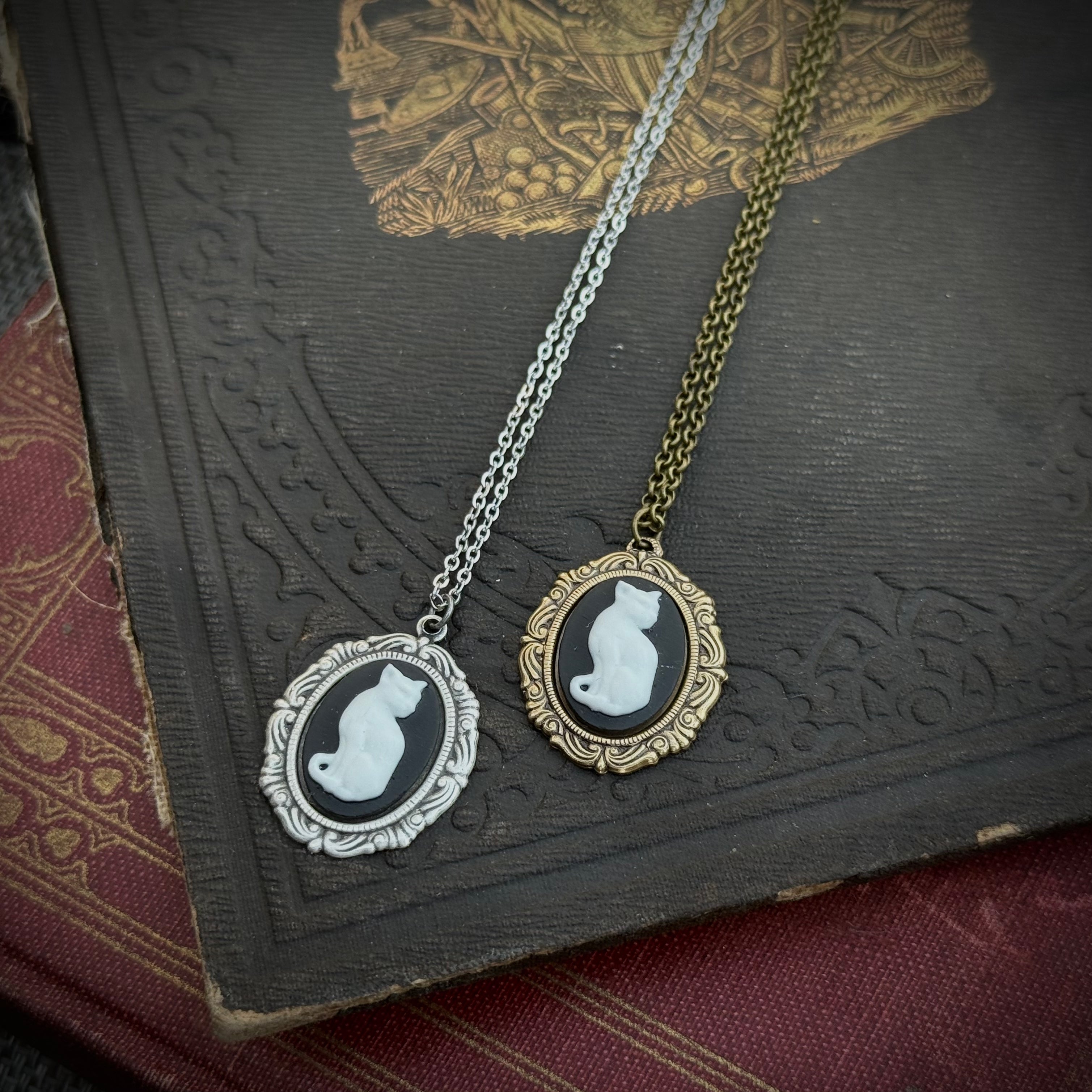 Cat Cameo Necklace