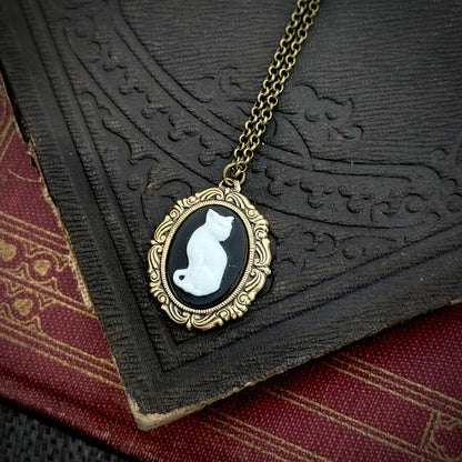 Cat Cameo Necklace