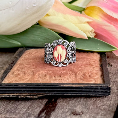 Tulip Cameo Ring