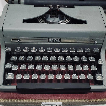 A Royal-brand typewriter.