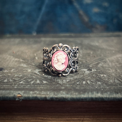 Filigree Cameo Ring - Pick a Color